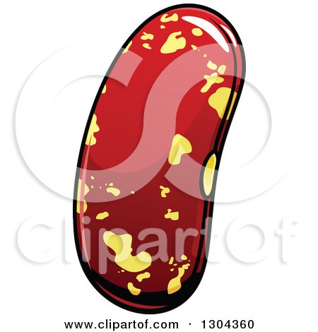 Clipart of a Cartoon Shiny Speckled Bean - Royalty Free Vector Illustration by Vector Tradition SM