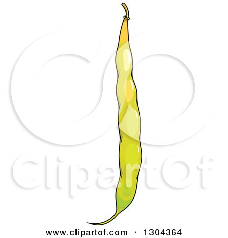 Clipart of a Cartoon Gradient Bean Pod - Royalty Free Vector Illustration by Vector Tradition SM