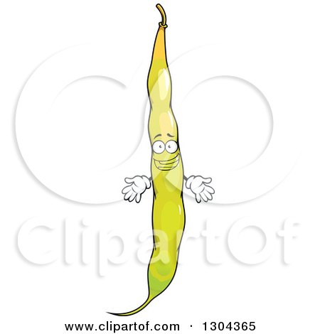Clipart of a Cartoon Gradient Bean Pod Character - Royalty Free Vector Illustration by Vector Tradition SM