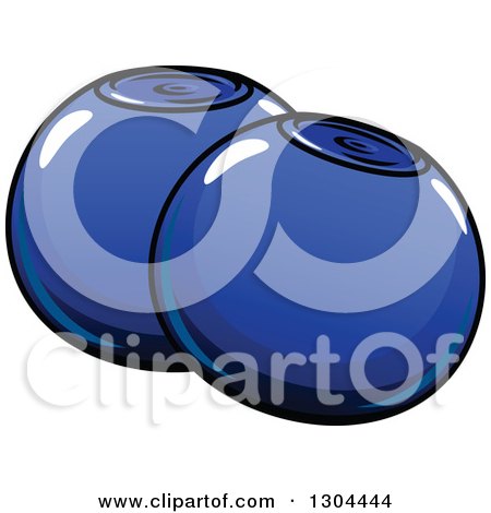 Clipart of Cartoon Shiny Blueberries - Royalty Free Vector Illustration by Vector Tradition SM