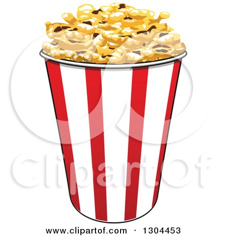 Clipart of a Popcorn Bucket 2 - Royalty Free Vector Illustration by Vector Tradition SM