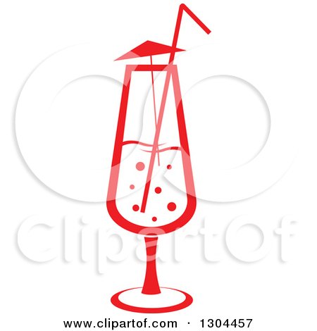 Clipart of a Red Cocktail Beverage - Royalty Free Vector Illustration by Vector Tradition SM