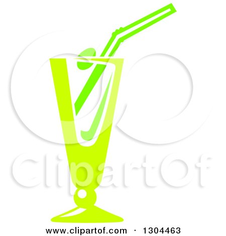 Clipart of a Green Cocktail Beverage - Royalty Free Vector Illustration by Vector Tradition SM