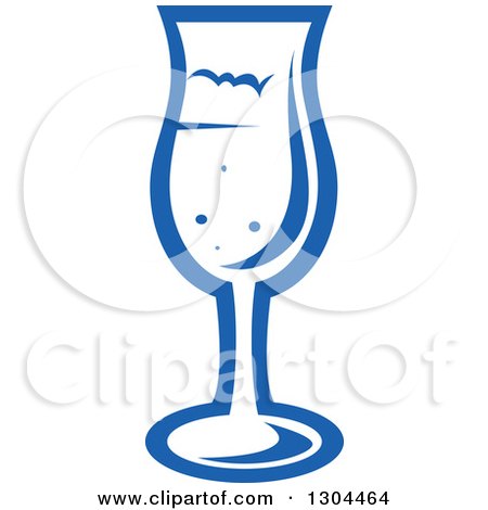 Clipart of a Blue Cocktail Beverage - Royalty Free Vector Illustration by Vector Tradition SM