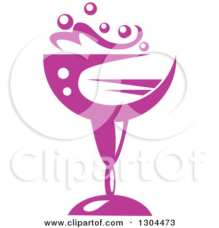Clipart of a Purple Cocktail Beverage - Royalty Free Vector Illustration by Vector Tradition SM