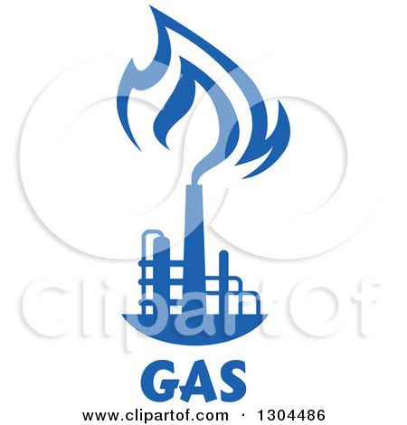 Clipart of a Blue Natural Gas and Flame Design over Text 2 - Royalty Free Vector Illustration by Vector Tradition SM
