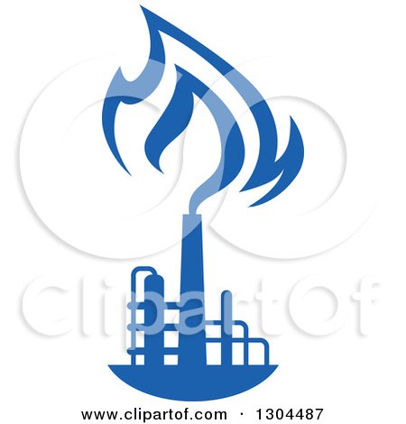 Clipart of a Blue Natural Gas and Flame Design 3 - Royalty Free Vector Illustration by Vector Tradition SM