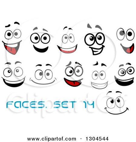 Clipart of Faces with Different Expressions and Text 14 - Royalty Free Vector Illustration by Vector Tradition SM