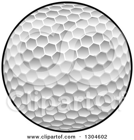 Clipart of a Textured Golf Ball - Royalty Free Vector Illustration by Vector Tradition SM