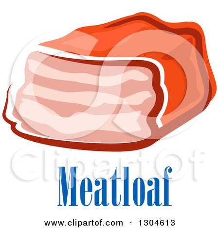 Clipart of a Meatloaf over Text - Royalty Free Vector Illustration by Vector Tradition SM