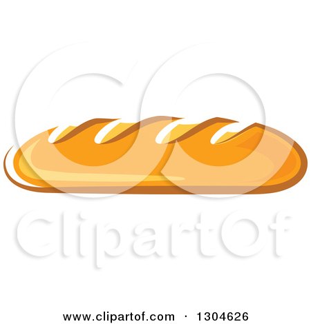 Clipart of a Baguette Bread Loaf 2 - Royalty Free Vector Illustration by Vector Tradition SM