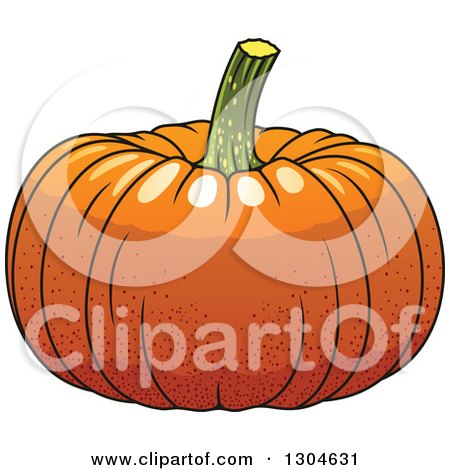 Clipart of a Shiny Pumpkin - Royalty Free Vector Illustration by Vector Tradition SM