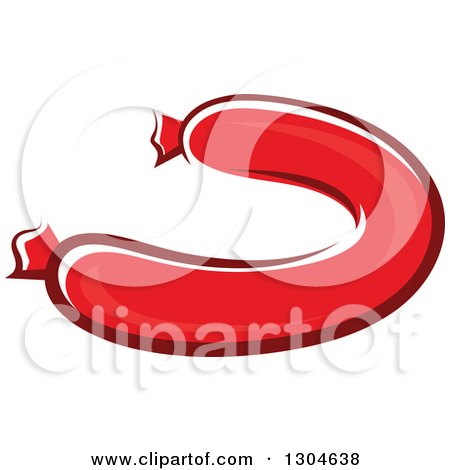 Clipart of a Curved Sausage - Royalty Free Vector Illustration by Vector Tradition SM