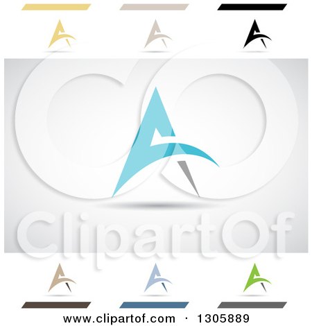 Clipart of Abstract Letter a Astro City Design Elements - Royalty Free Vector Illustration by cidepix