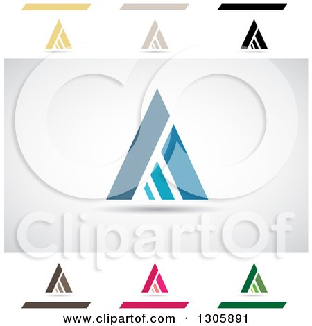 Clipart of Abstract Letter a Atrium Design Elements - Royalty Free Vector Illustration by cidepix