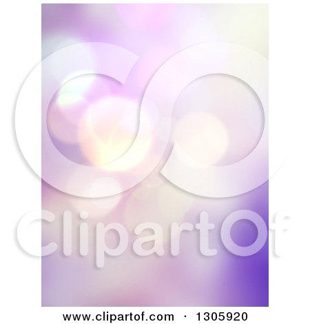Clipart of a Purple and Pink Abstract Bokeh Flare Background - Royalty Free Illustration by KJ Pargeter