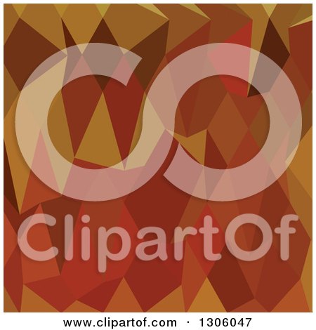 Clipart of a Low Poly Abstract Geometric Background of Orioles Orange - Royalty Free Vector Illustration by patrimonio