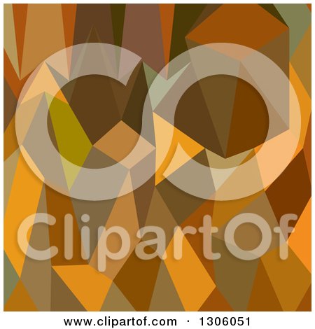 Clipart of a Low Poly Abstract Geometric Background of Copper Brown - Royalty Free Vector Illustration by patrimonio