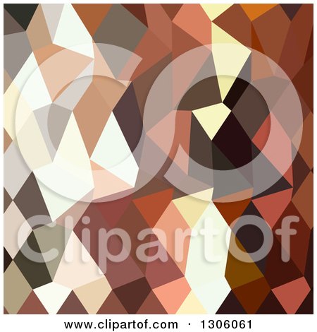 Clipart of a Low Poly Abstract Geometric Background of Burnt Sienna - Royalty Free Vector Illustration by patrimonio