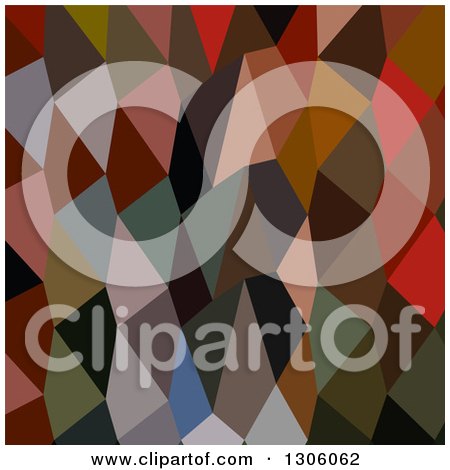 Clipart of a Low Poly Abstract Geometric Background of Burnt Amber - Royalty Free Vector Illustration by patrimonio