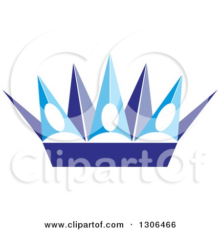 Clipart of a Blue and Purple Crown - Royalty Free Vector Illustration by Lal Perera