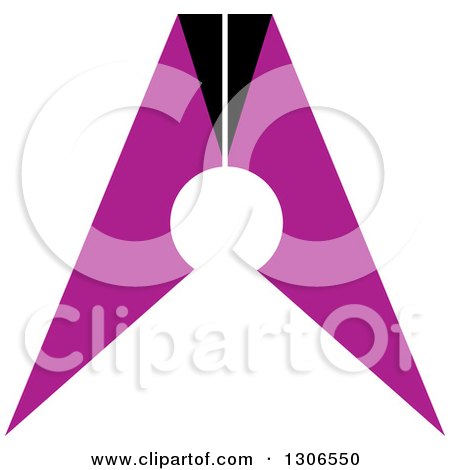 Clipart of a White Purple and Black Abstract Man - Royalty Free Vector Illustration by Lal Perera