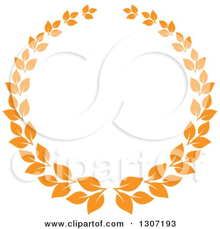 Clipart of an Orange Laurel Wreath 10 - Royalty Free Vector Illustration by Vector Tradition SM