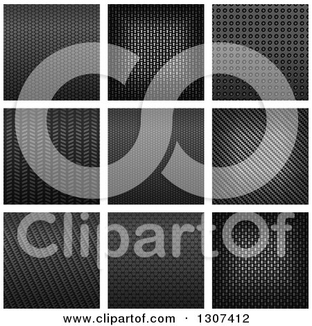 Clipart of Carbon Fiber Textures 2 - Royalty Free Vector Illustration by Vector Tradition SM
