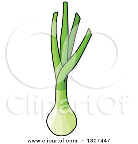 Clipart of a Cartoon Leek Vegetable - Royalty Free Vector Illustration by Vector Tradition SM