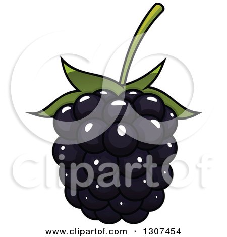 Clipart of a Cartoon Blackberry - Royalty Free Vector Illustration by Vector Tradition SM