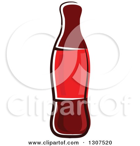 Clipart of a Cartoon Soda Bottle - Royalty Free Vector Illustration by Vector Tradition SM