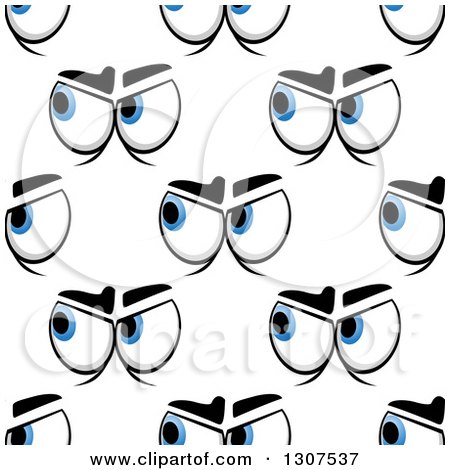 Clipart of a Seamless Pattern Background of Mad Eyes 2 - Royalty Free Vector Illustration by Vector Tradition SM