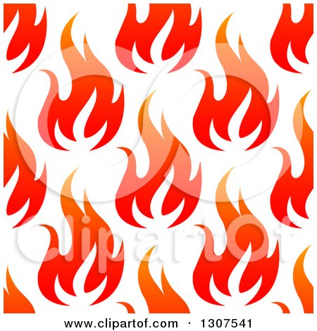 Clipart of a Seamless Pattern Background of Gradient Flames - Royalty Free Vector Illustration by Vector Tradition SM