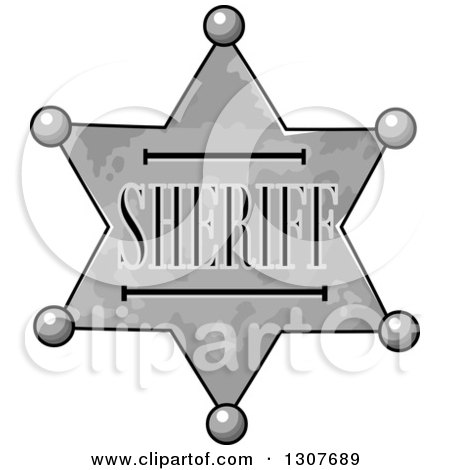Clipart of a Sherriff Star Badge - Royalty Free Vector Illustration by Pushkin