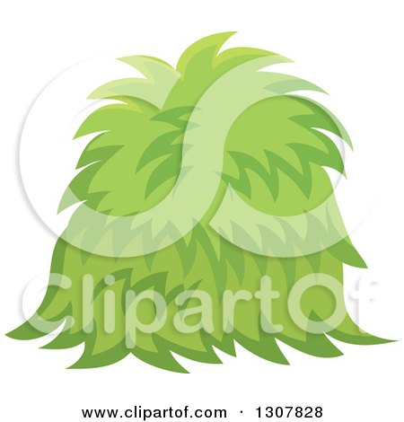 Clipart of a Pile of Fresh Green Hay - Royalty Free Vector Illustration by visekart