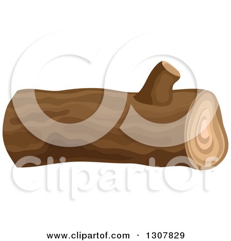 Clipart of a Tree Log - Royalty Free Vector Illustration by visekart