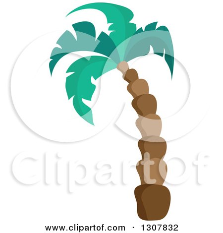 Clipart of a Tall Palm Tree - Royalty Free Vector Illustration by visekart
