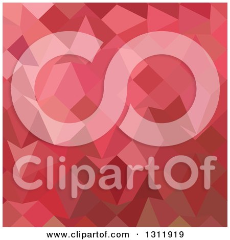 Clipart of a Low Poly Abstract Geometric Background of Fandango Pink - Royalty Free Vector Illustration by patrimonio