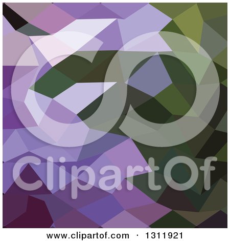 Clipart of a Low Poly Abstract Geometric Background of Palatinate Purple - Royalty Free Vector Illustration by patrimonio