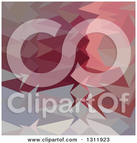 Clipart of a Low Poly Abstract Geometric Background of Imperial Purple - Royalty Free Vector Illustration by patrimonio