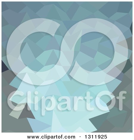 Clipart of a Low Poly Abstract Geometric Background of Cambridge Blue - Royalty Free Vector Illustration by patrimonio