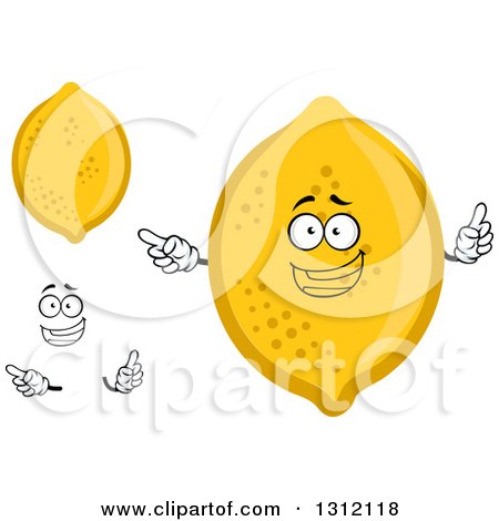 Clipart of a Cartoon Face, Hands and Lemons 2 - Royalty Free Vector Illustration by Vector Tradition SM