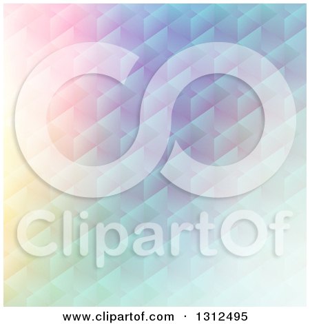 Clipart of a Gradient Pastel Geometric Pattern - Royalty Free Vector Illustration by KJ Pargeter