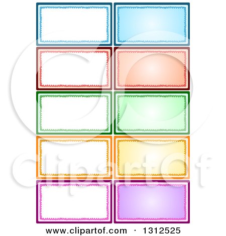 Clipart of Cartoon Colorful Frames - Royalty Free Vector Illustration by Liron Peer