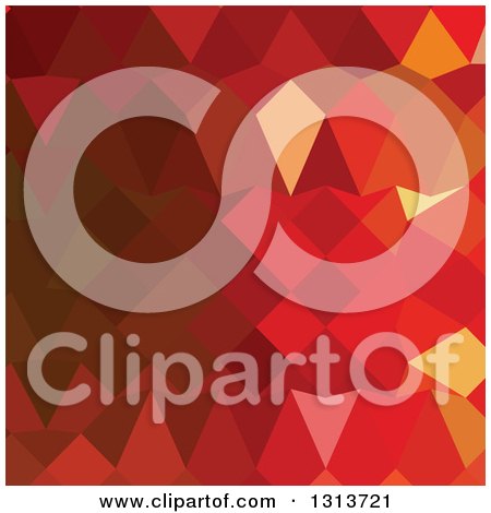 Clipart of a Low Poly Abstract Geometric Background of Incardine Red - Royalty Free Vector Illustration by patrimonio