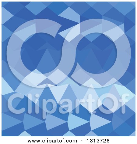 Clipart of a Low Poly Abstract Geometric Background of Brandeis Blue - Royalty Free Vector Illustration by patrimonio