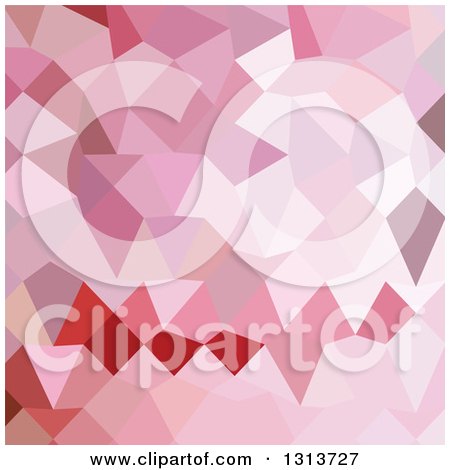 Clipart of a Low Poly Abstract Geometric Background of Cameo Pink - Royalty Free Vector Illustration by patrimonio