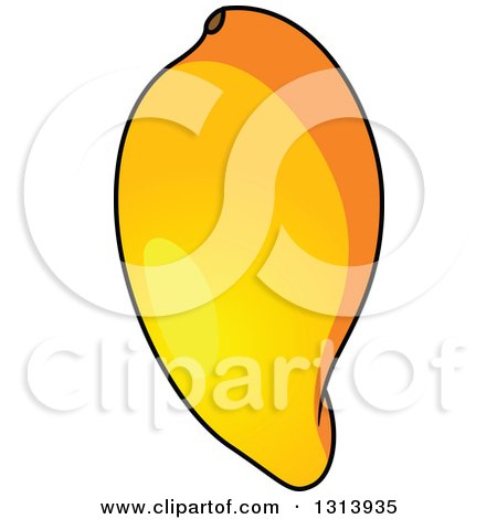 Clipart of a Cartoon Gradient Mango Fruit - Royalty Free Vector Illustration by Vector Tradition SM