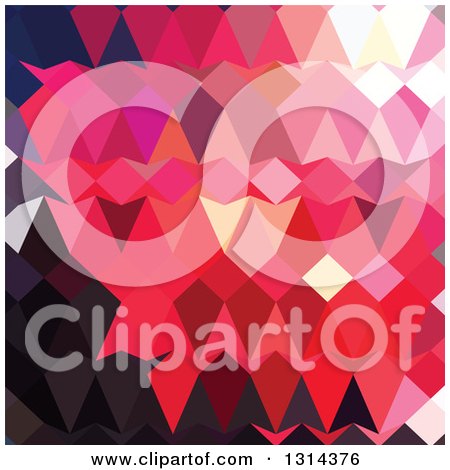 Clipart of a Low Poly Abstract Geometric Background of Alizaran Crimson - Royalty Free Vector Illustration by patrimonio