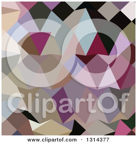 Clipart of a Low Poly Abstract Geometric Background of Antique Fuschia - Royalty Free Vector Illustration by patrimonio